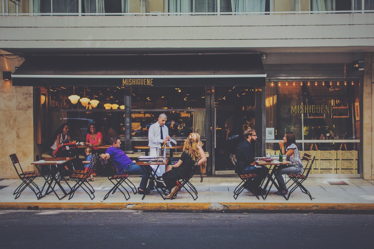 accountant reviewing restaurant payroll records